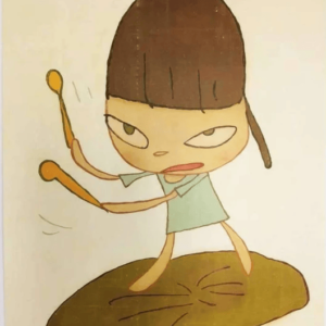 Marching on a Butterbur Leaf. Artist: Yoshitomo Nara