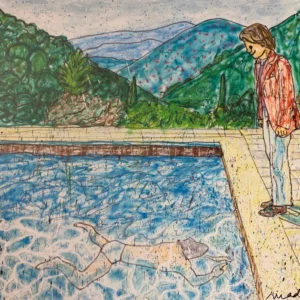 Portrait of an Artist (Pool with Two Figures) Ⅱ (inspired by David Hockney)